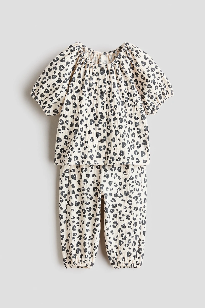 2-piece crinkled jersey set