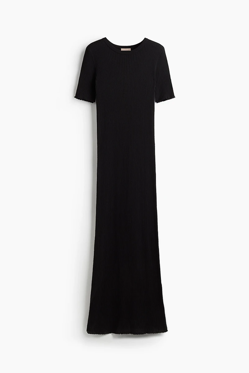 Rib-Knit T-Shirt Dress