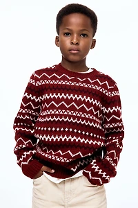 Jacquard-Knit Sweater