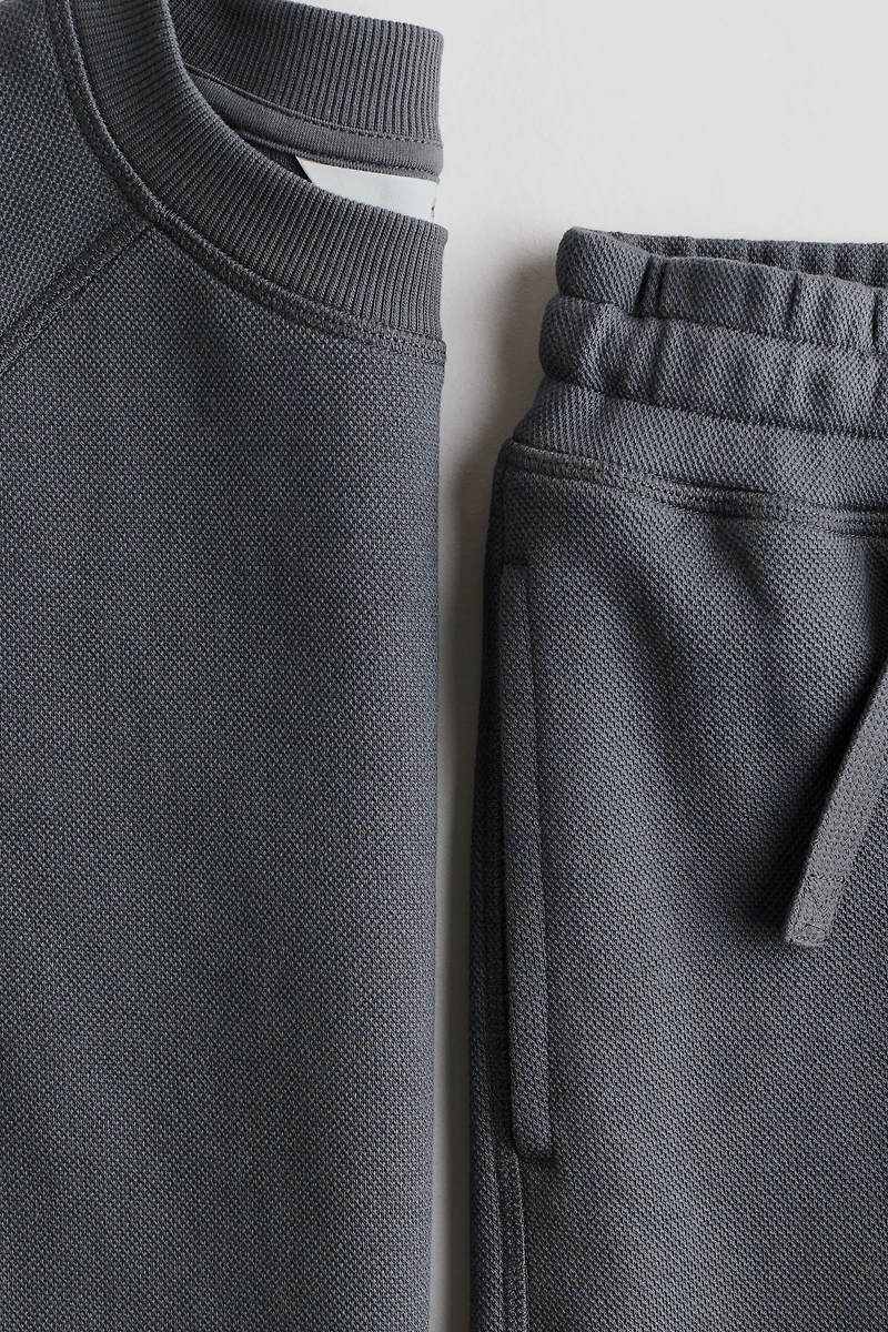 2-Piece Textured Sweatsuit