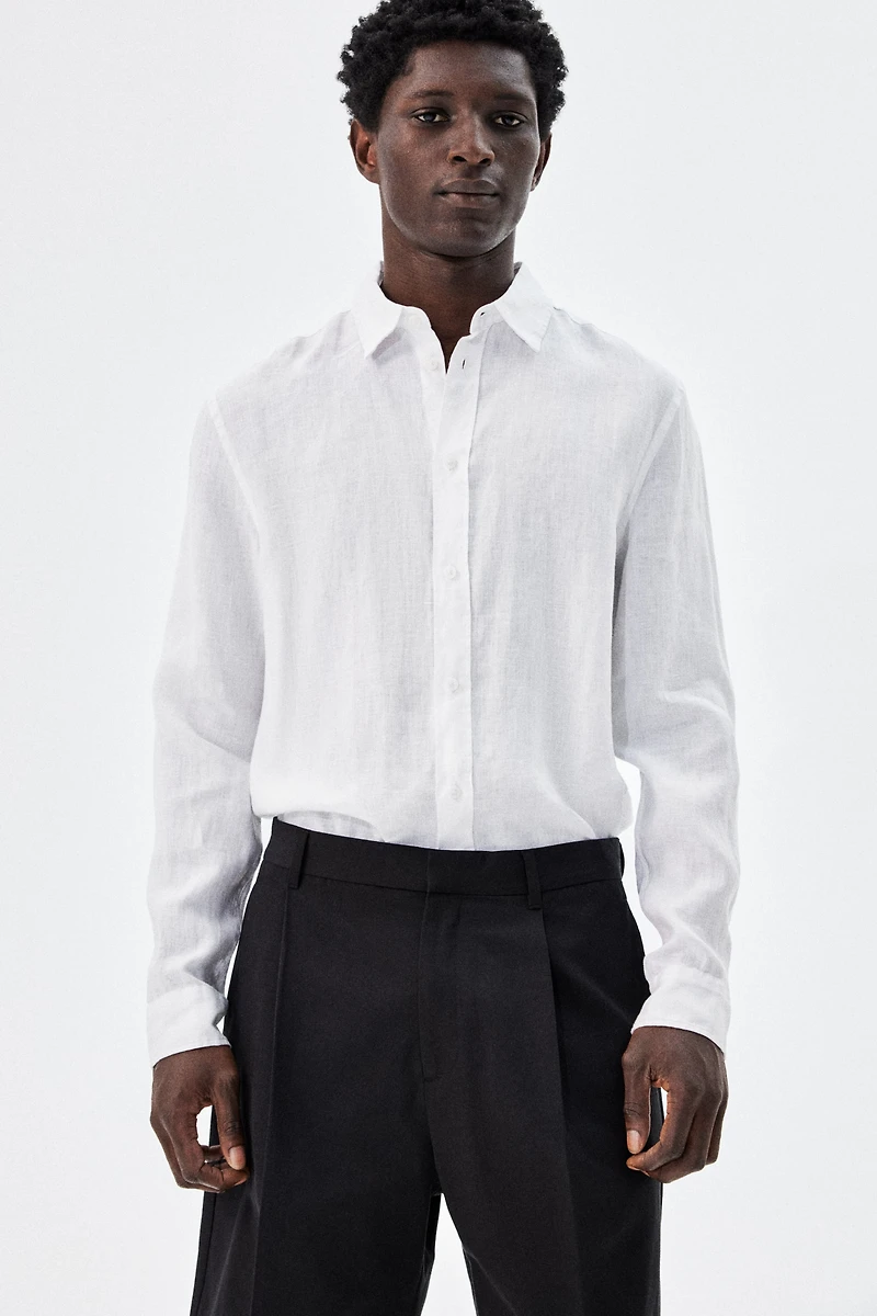 Regular-Fit Linen Shirt