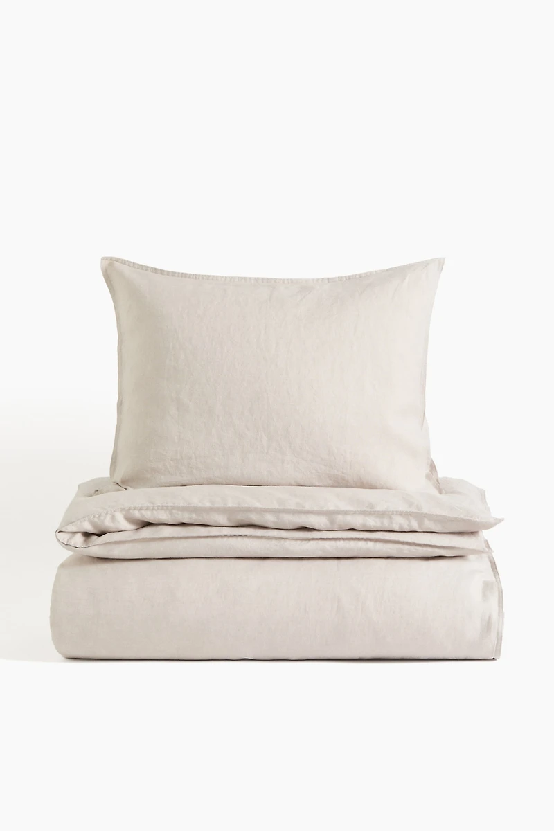 Linen Twin Duvet Cover Set