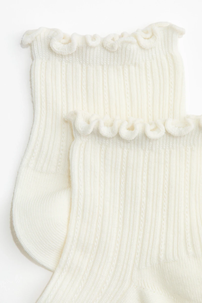 3-pack rib-knit ankle socks