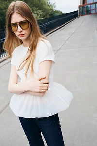 Haut à bord bouffant