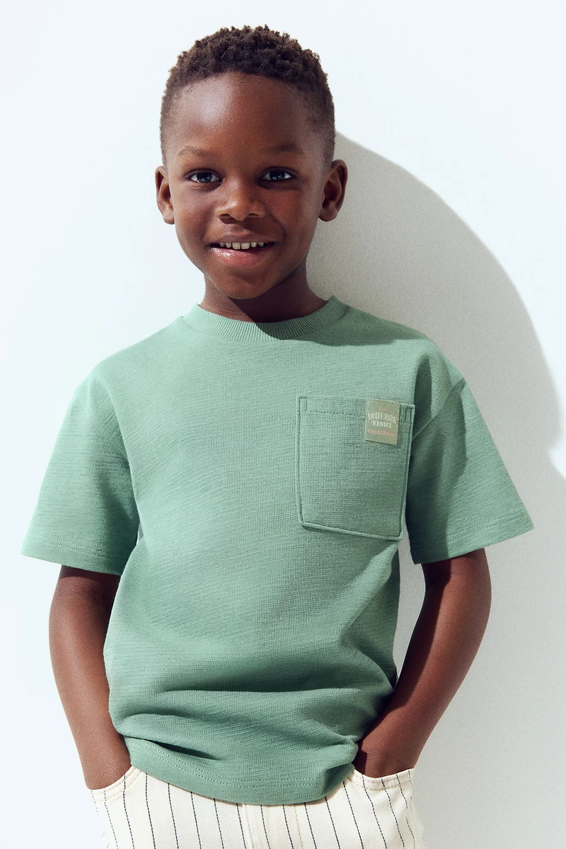 Jacquard-Jersey Cotton T-Shirt