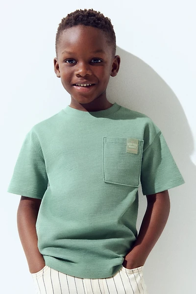 Jacquard-Jersey Cotton T-Shirt