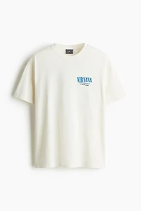 Loose Fit Vintage-Look Printed T-Shirt