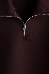 Loose Fit Zip-top scuba sweatshirt