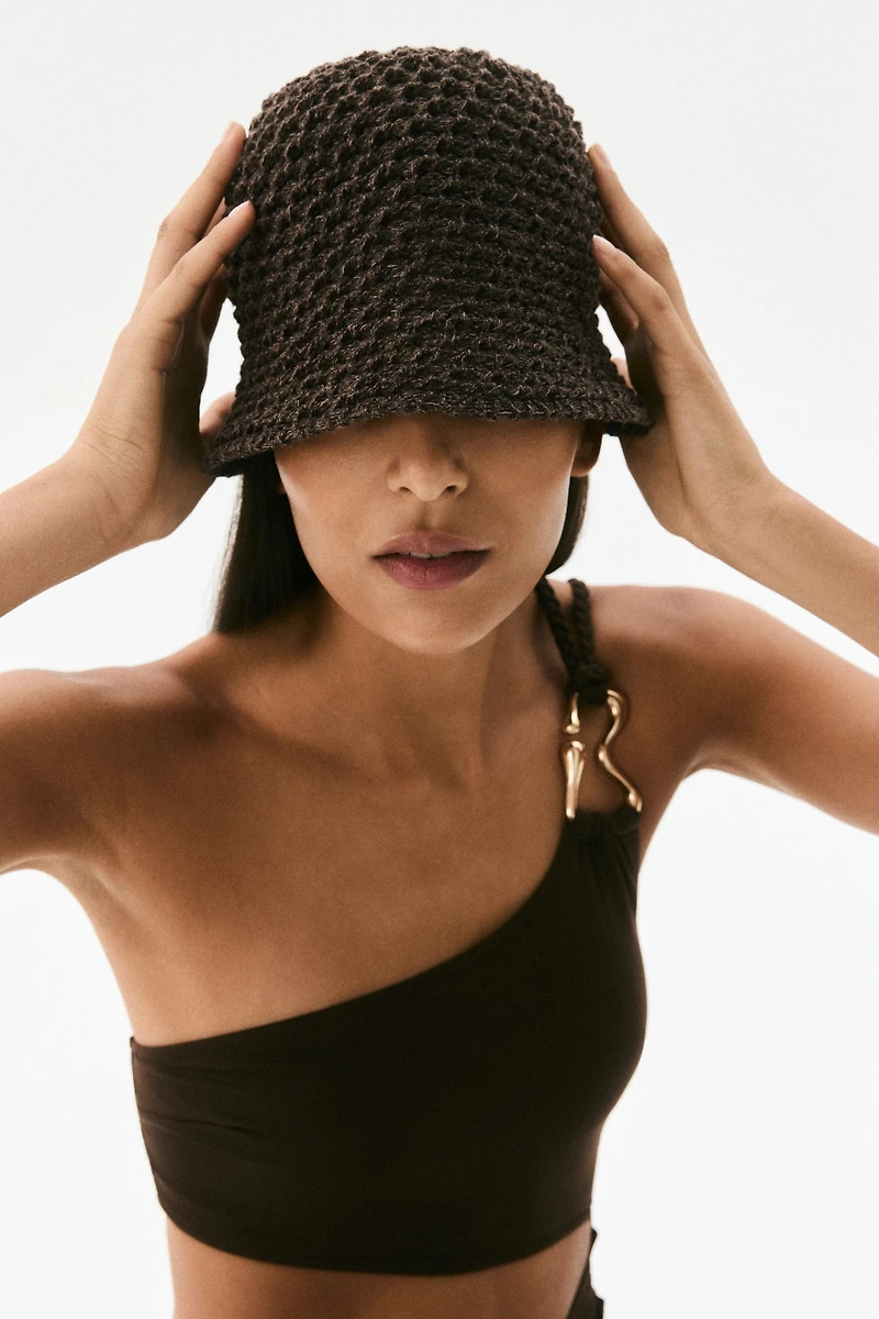Crochet-Look Bucket Hat