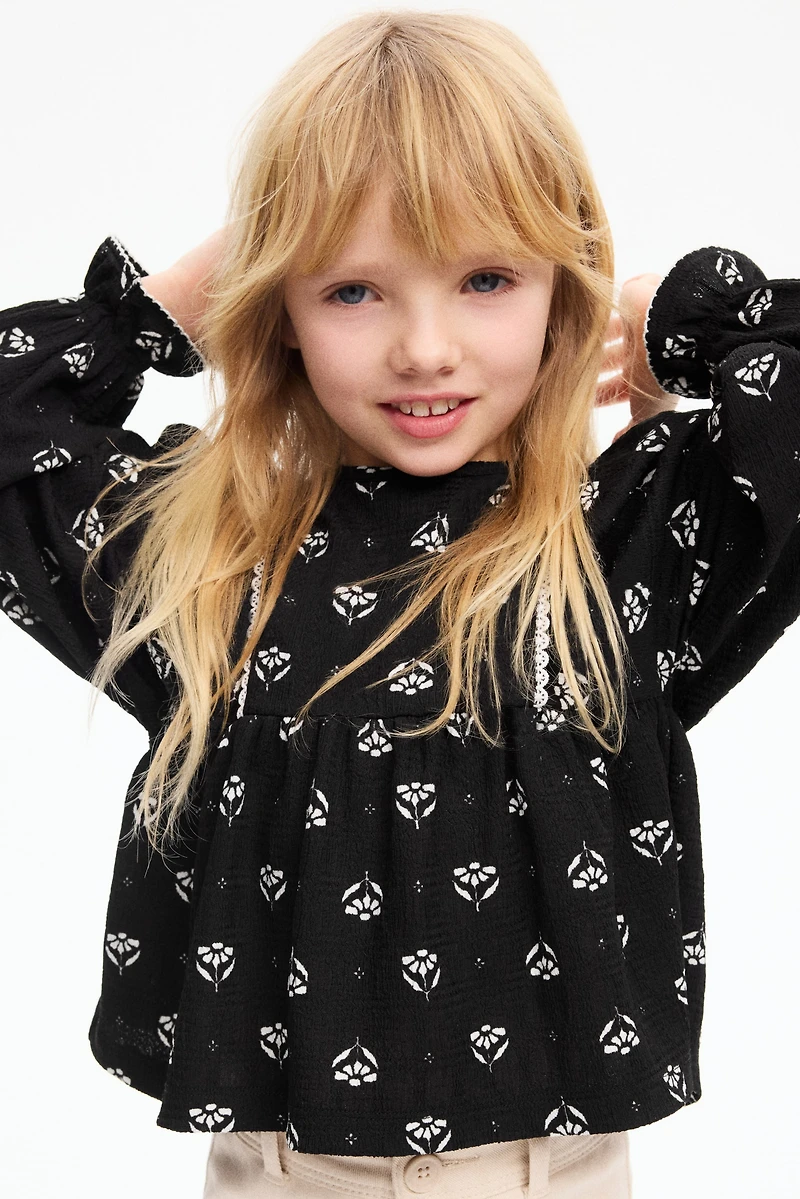 Textured Jersey Blouse