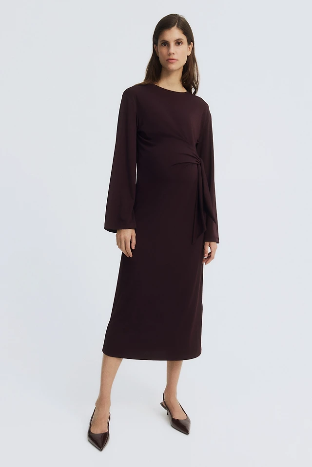 h&m a line tie strap dress H&M Tie-strap cotton dress