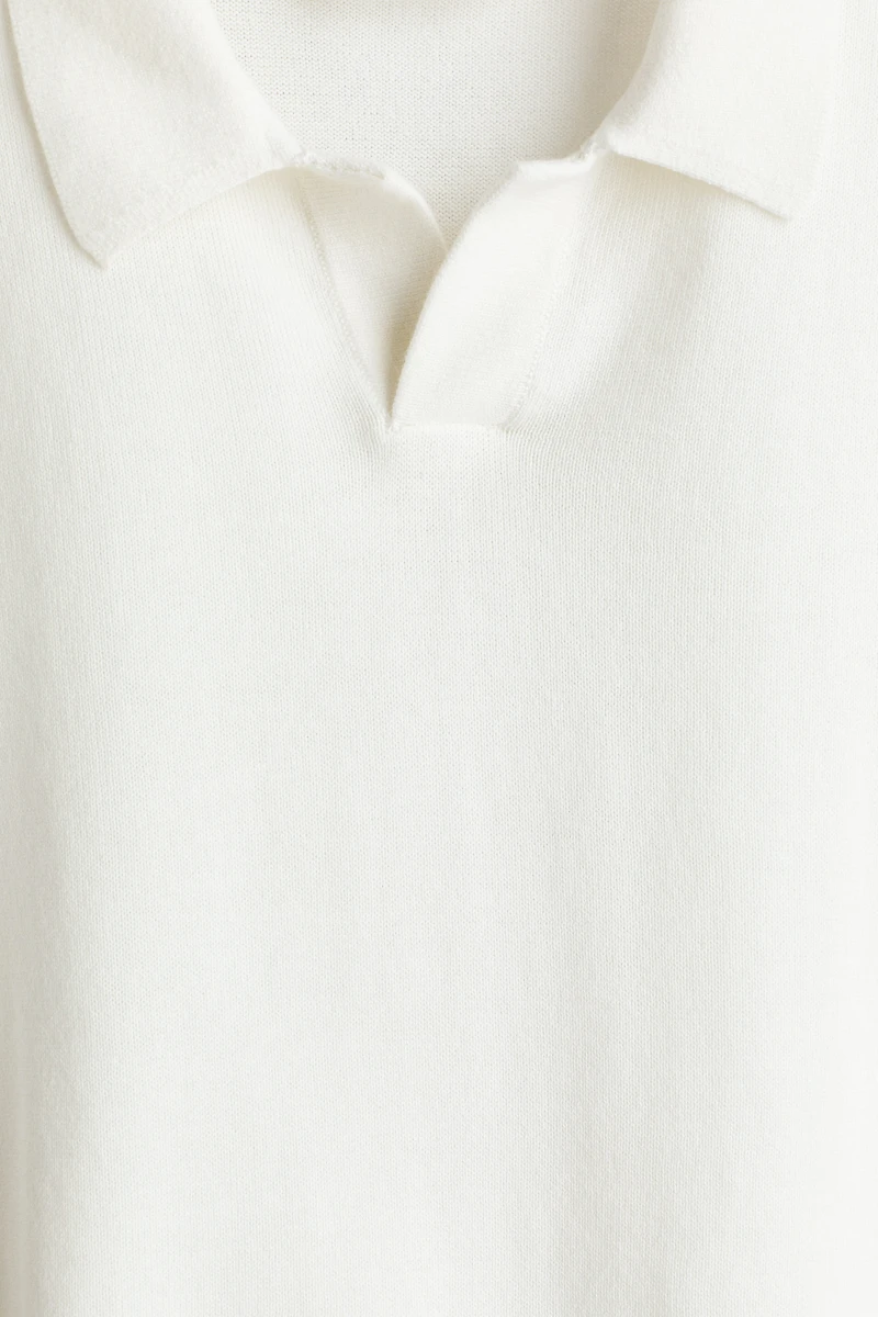 Fine-Knit Cotton Polo Shirt