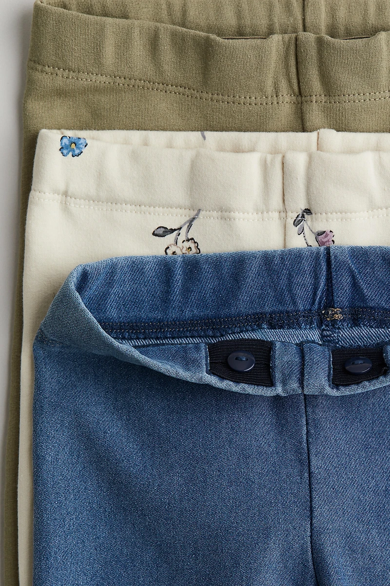 Lot de 3 leggings en coton