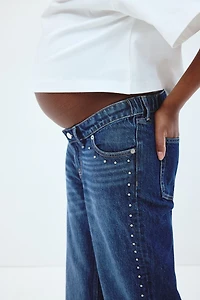 MAMA Wide Low Studded Jeans