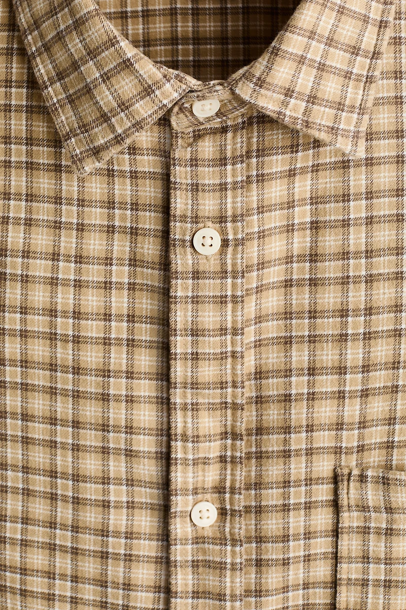 Relaxed-Fit Cotton Flannel Shirt
