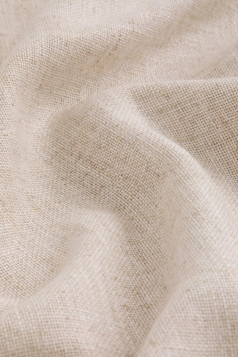 Single-Pack Wide Linen-Blend Curtain Panel