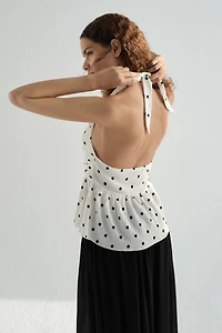 Peplum Halterneck Top
