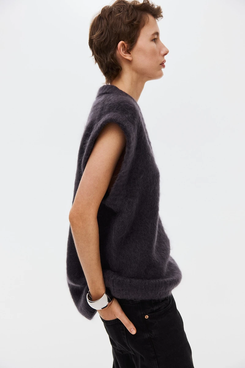 Mohair-Blend Sweater Vest