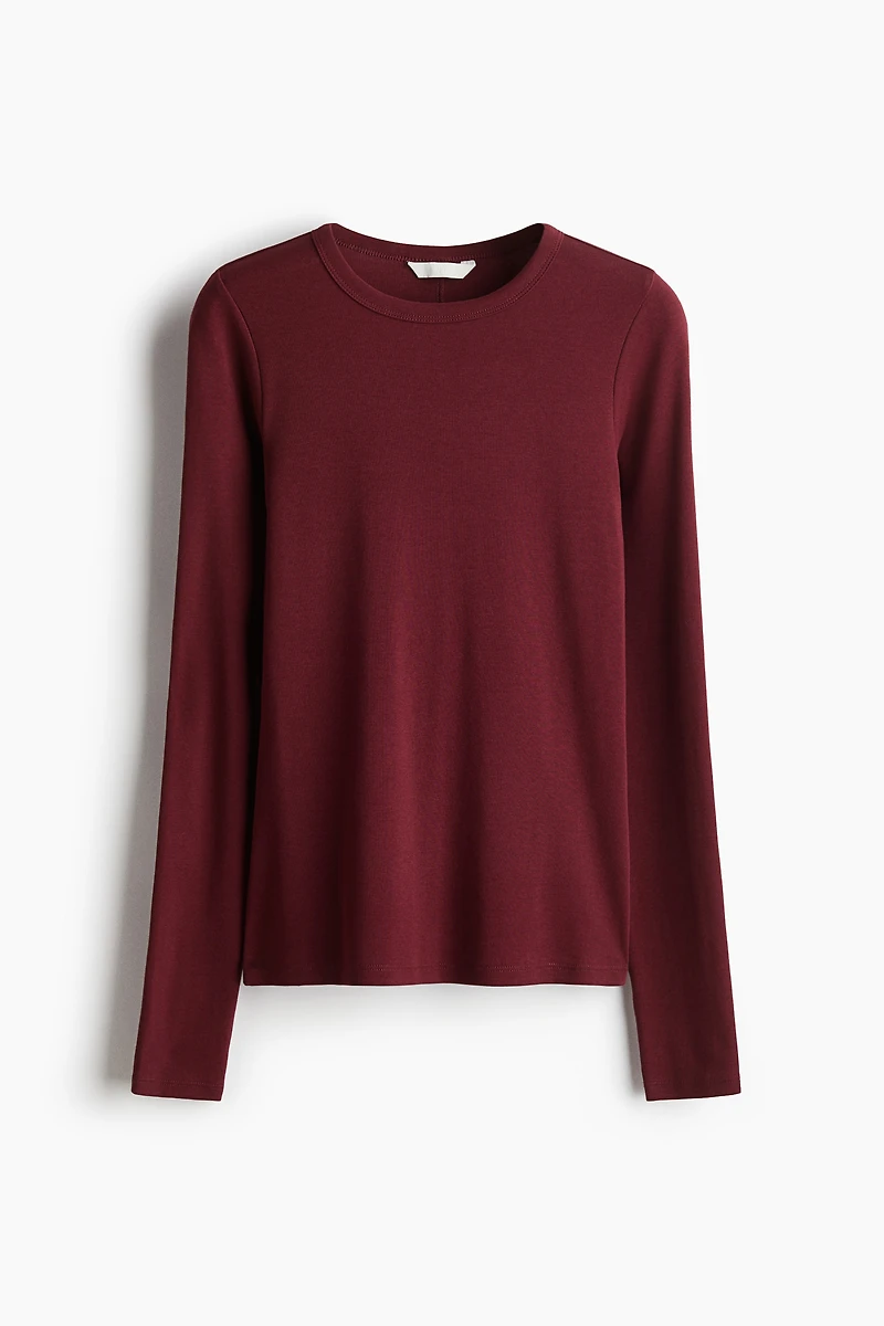 Long-sleeved Jersey Top