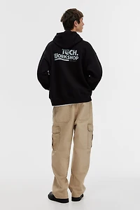Oversized Fit Printed Hoodie