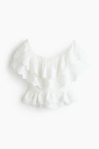 Flounced Off-the-Shoulder Top