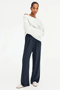 Wide-Leg Pull-On Pants