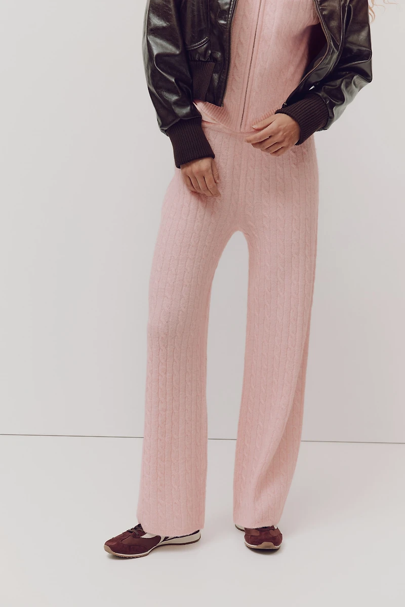 Cable-Knit Pants