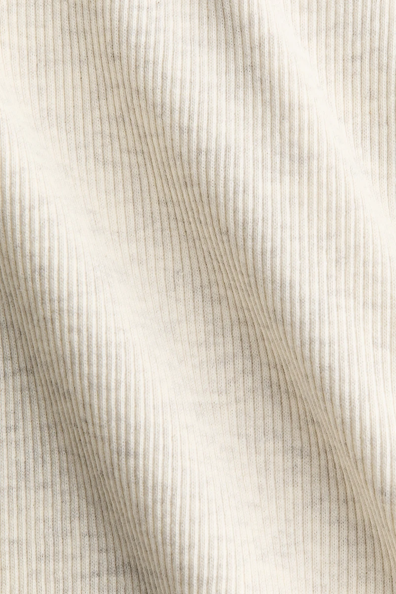 Ribbed Cotton T-Shirt