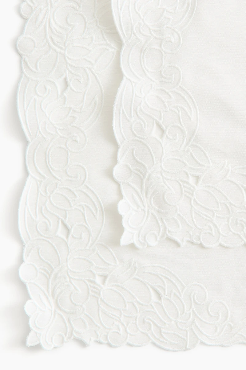 2-Pack Embroidered-Detail Placemats