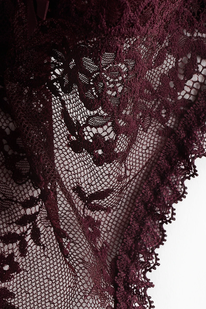 Lot de 2 culottes Tanga en dentelle