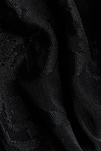 Jacquard-Knit Thong Bodysuit