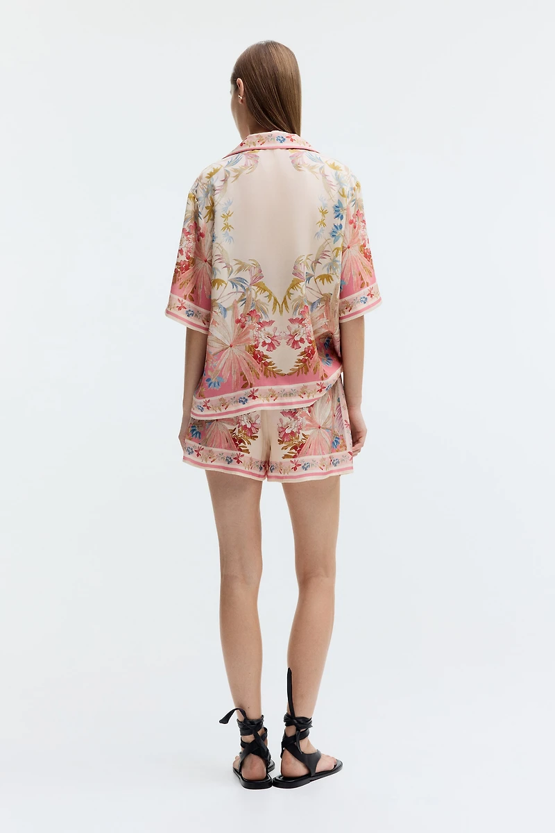 Short-Sleeved Lyocell Shirt