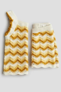 2-Piece Cotton Pointelle-Knit Set