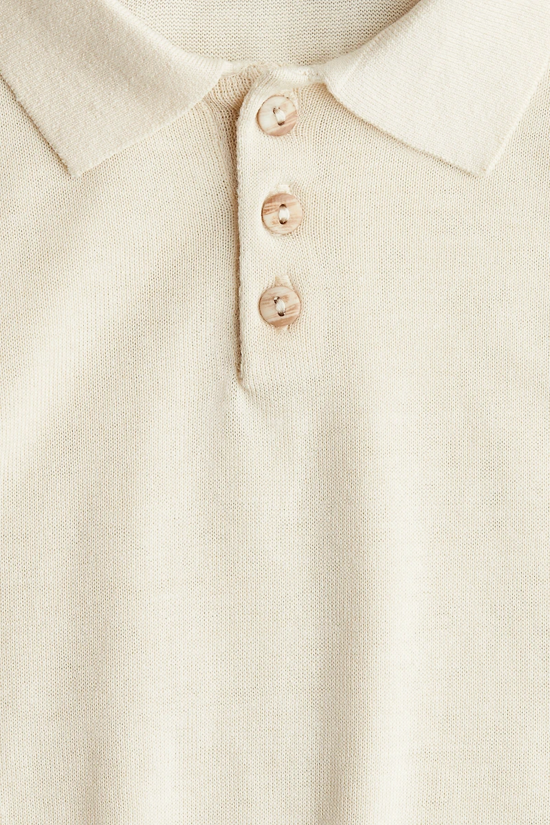 Silk-Blend Polo Sweater