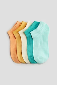 5-Pack Rib-Knit Ankle Socks