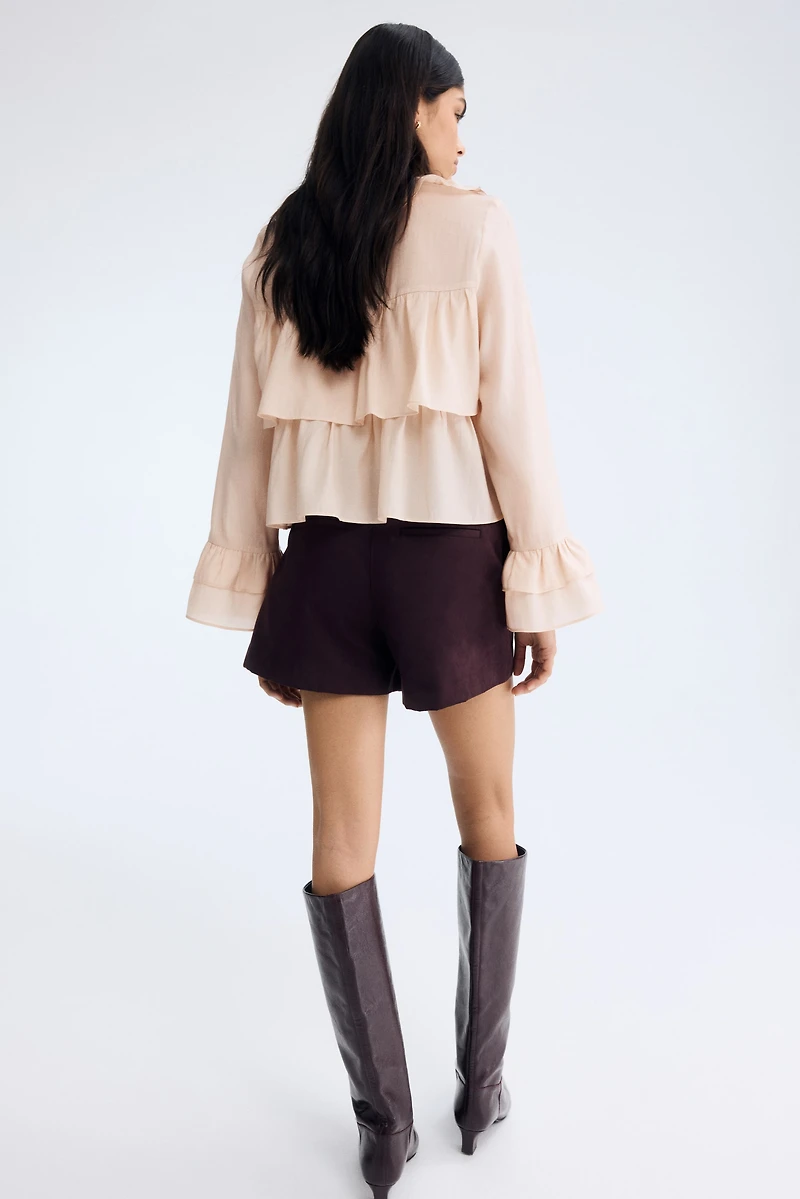 Ruffle-Trimmed Blouse