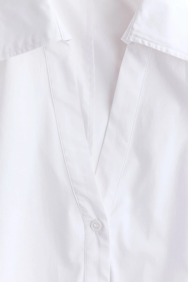 Tapered-Waist Cotton Shirt