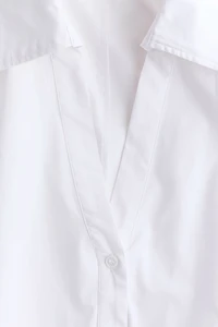 Tapered-Waist Cotton Shirt