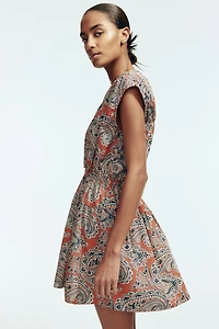 Drawstring-Detail Poplin Dress