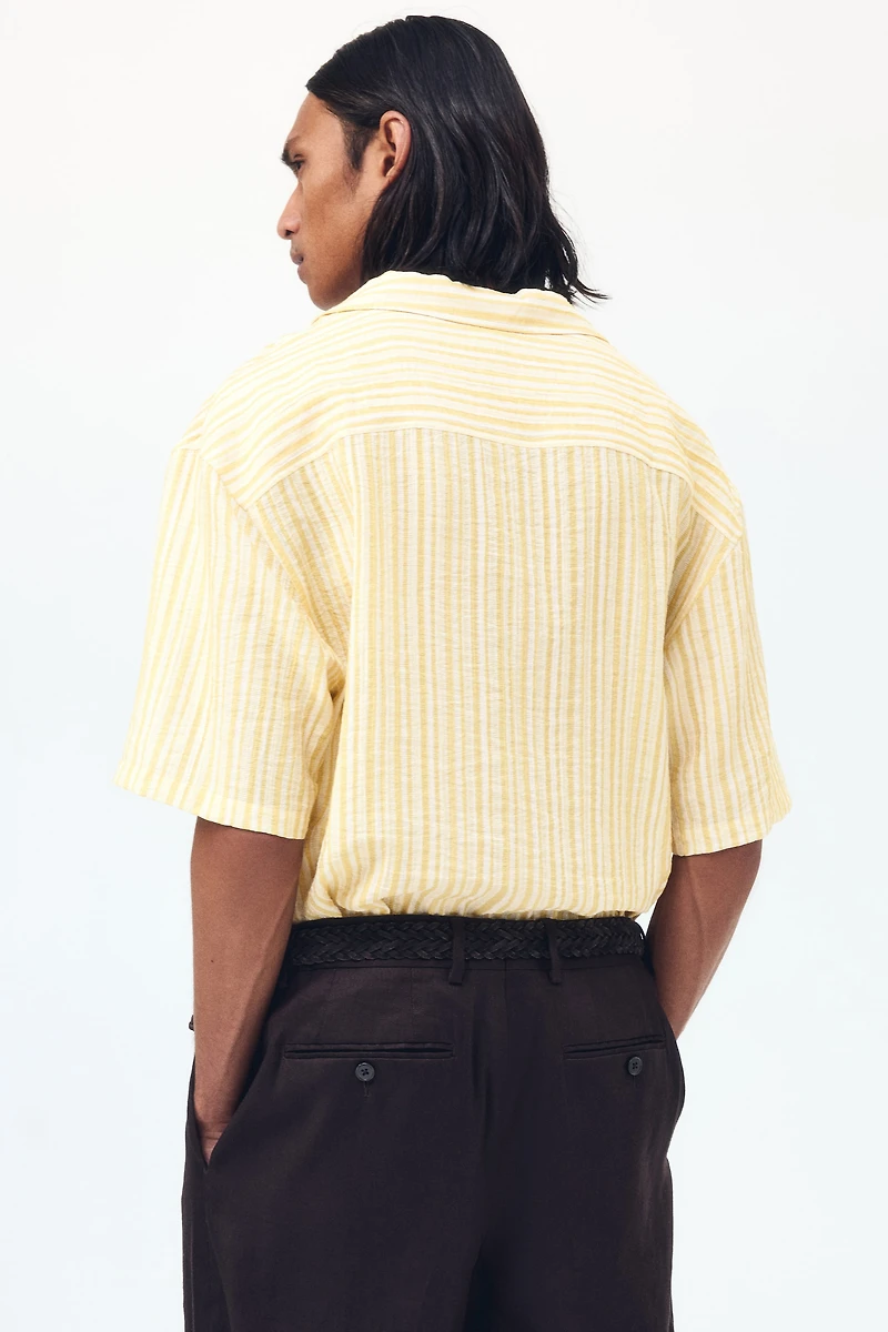 Chemise décontractée à col cubain