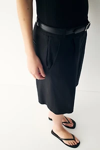 Loose-Fit Linen-Blend Shorts