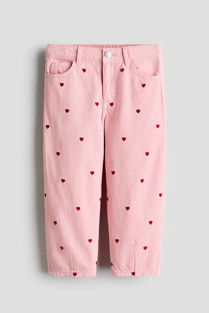 Loose-Fit Barrel-Leg Jeans