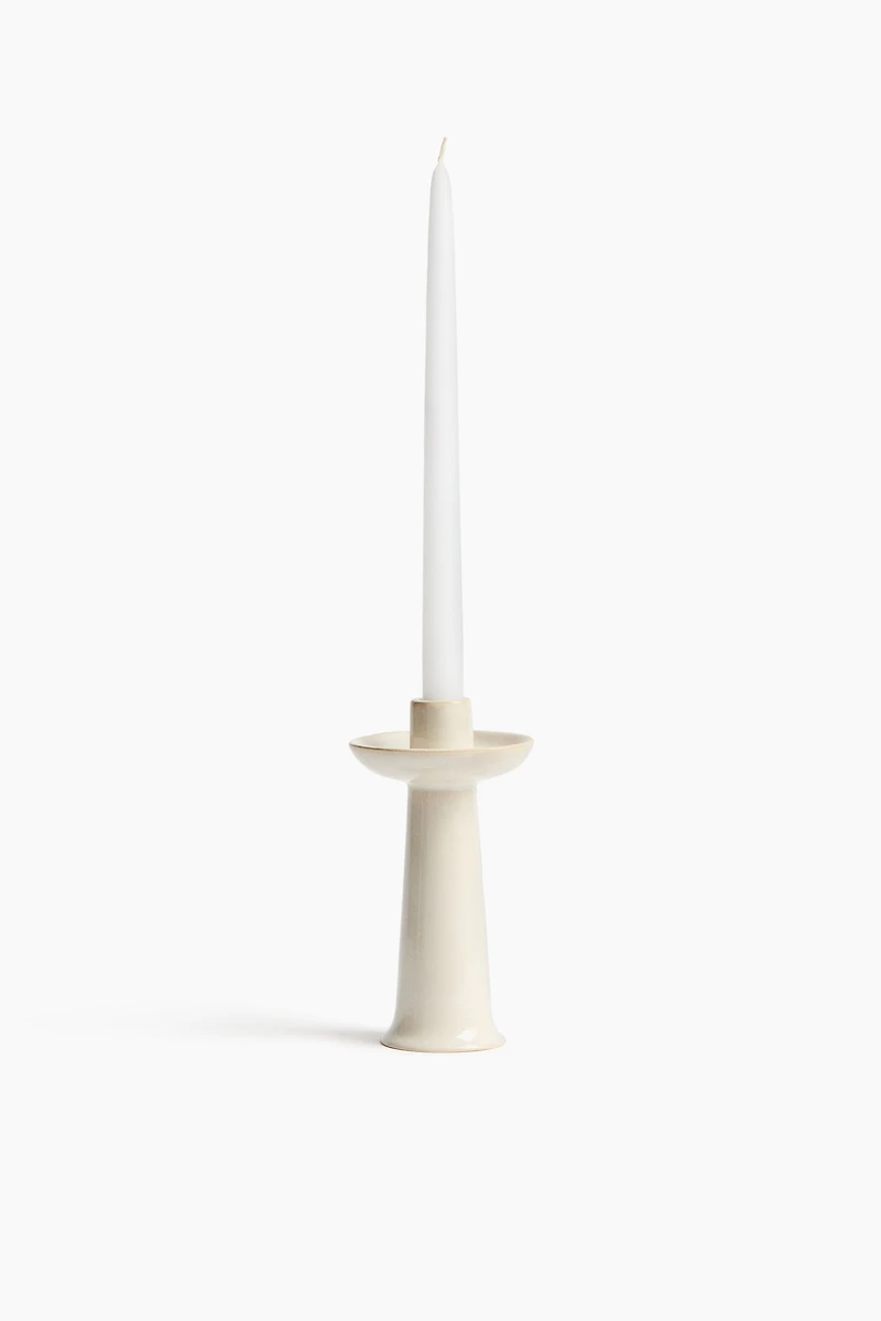 Tall Stoneware Candlestick
