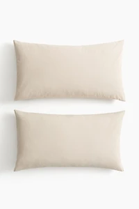 Lot de 2 taies d'oreiller en coton