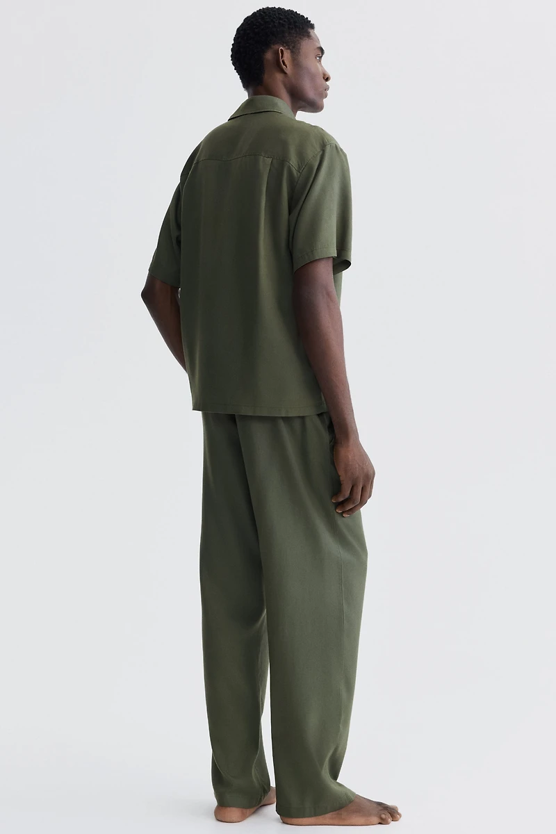 Chemise décontractée à col cubain
