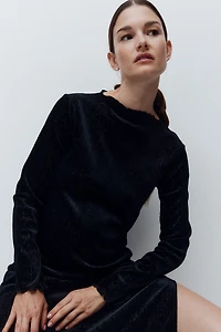 MAMA Glittery velour dress