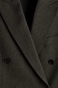 Regular-Fit Wool-Blend Double-Breasted Jacket
