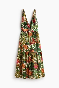 Cotton Dress with Belt