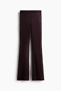 Pantalon scintillant en tricot pointelle