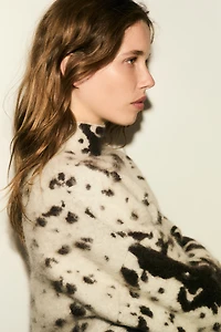 Chandail en mohair mélangé avec col cheminée